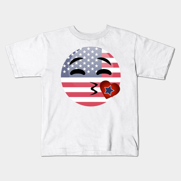 Funny Emoji 4th Of July For Girls Boys Kids T-Shirt by chrizy1688